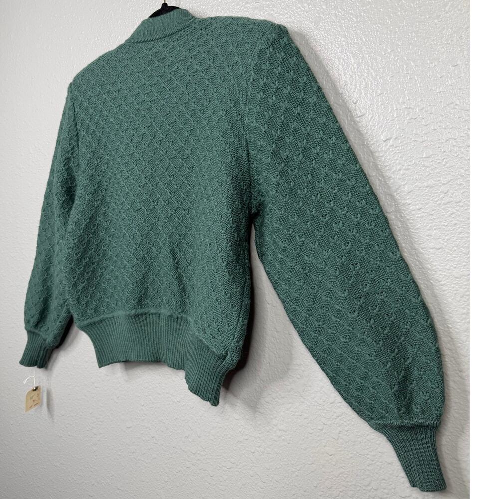 Deans Of Scotland Women’s Green 100% Wool Cardigan / Size-Large - Picture 7 of 11